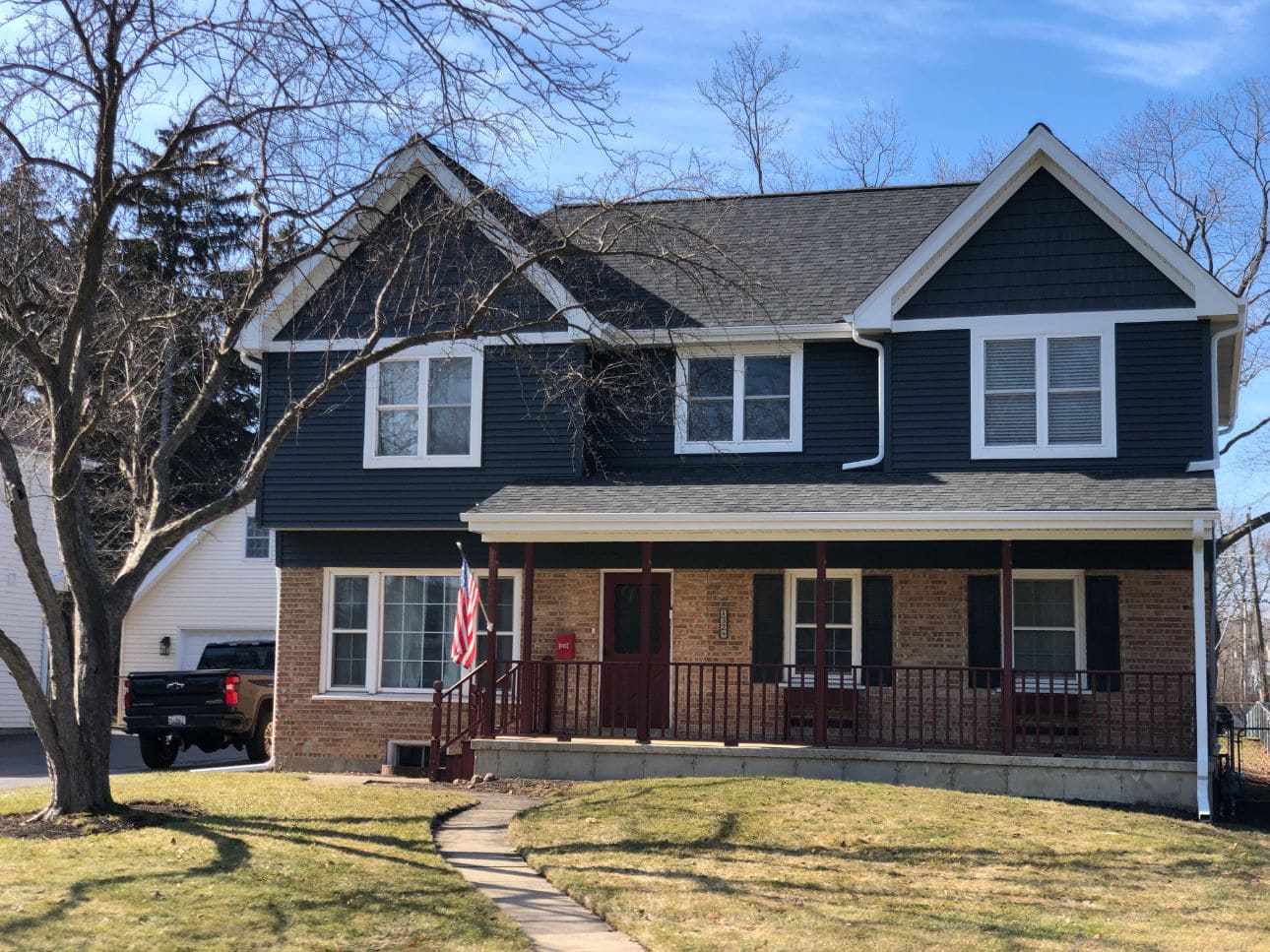 Lake Cook Exteriors Portfolio Vinyl Siding 2024 Traynere After House Front Quest Carved Wood Foundry Brunswick Split Cedar Shake Gable